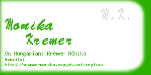 monika kremer business card